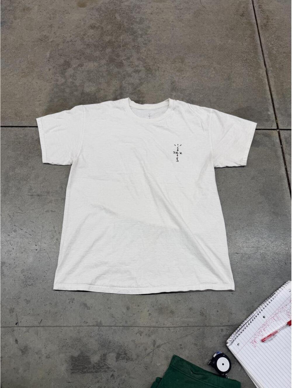 cactus jack records travis scott white rapper shirt size large